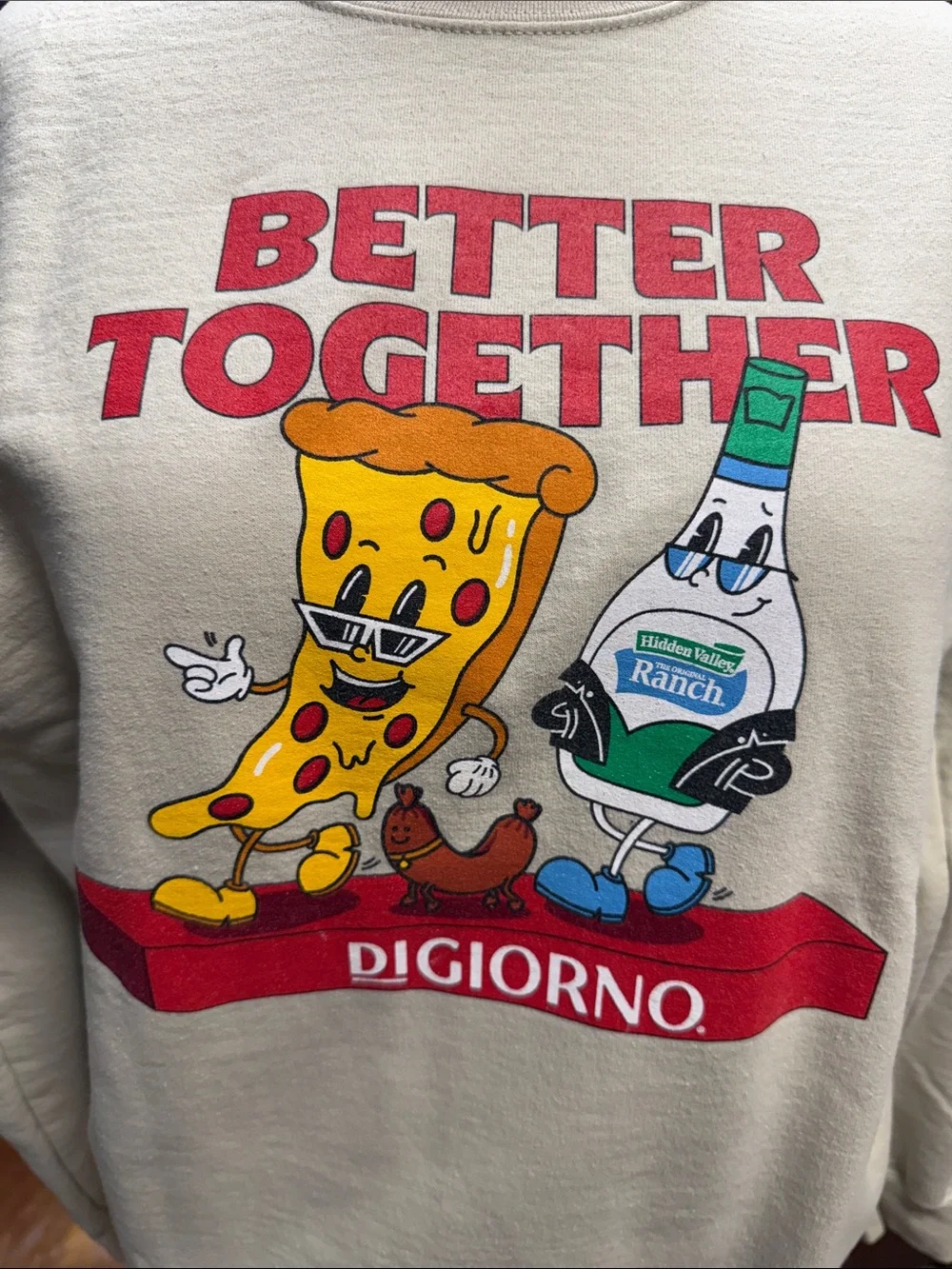 Vintage 'Better Together' Digiorno / Hidden Valley Ranc Graphic Crewneck Sweater